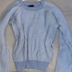 Forever 21 Soft Sky Blue Crew Neck Sweater